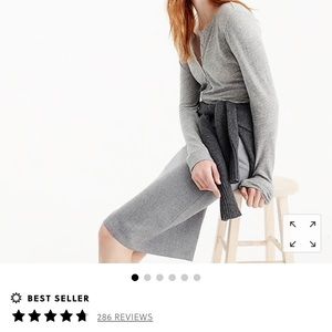 J crew grey wool pencil skirt